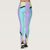 Gebroken tegel nevelige kleuren leggings (Achterkant)