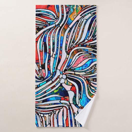 Gebroken texturen. Eenheid van Glas in lood. Ab Badhanddoek (Badhanddoek)
