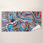 Gebroken texturen. Eenheid van Glas in lood. Ab Badhanddoek (Badhanddoek)