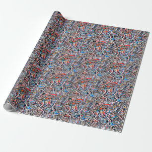 Gebroken texturen: Glas in lood Unity Cadeaupapier