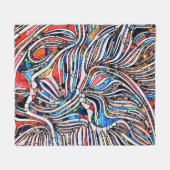 Gebroken texturen: Glas in lood Unity Fleece Deken (Voorkant (Horizontaal))