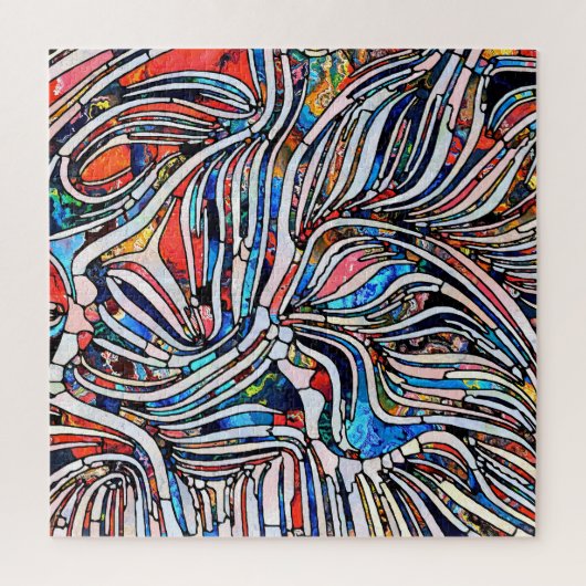 Gebroken texturen: Glas in lood Unity Legpuzzel (Verticaal)