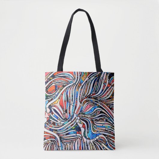 Gebroken texturen: Glas in lood Unity Tote Bag (Voorkant)