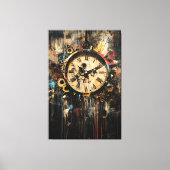 Gebroken tijd Hedendaagse expressionistische kunst Canvas Afdruk (Voorkant)