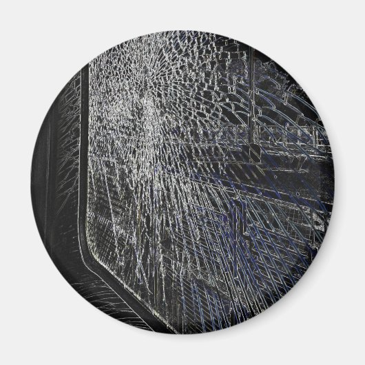 gebroken treinraam magneet (Voorkant)