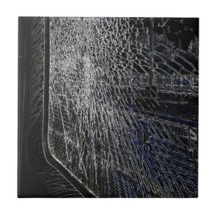 gebroken treinraam tegeltje