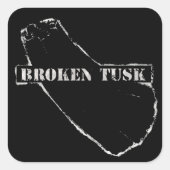 Gebroken Tusk Sticker (Voorkant)
