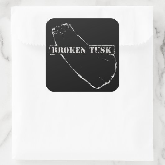 Gebroken Tusk Sticker (Tas)