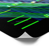 Gebroken Tv Glitch Kunst Poster (Hoek)