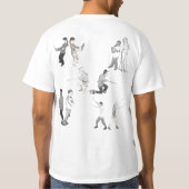 Gebroken Vate shirt met auteurs en karakters (Achterkant)