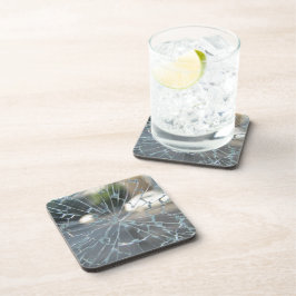 gebroken venster bier onderzetter