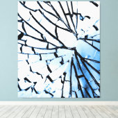 gebroken venster canvas afdruk (Insitu (Houten vloer))