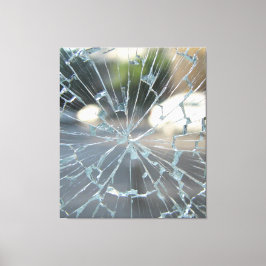 gebroken venster canvas afdruk