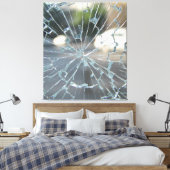 gebroken venster canvas afdruk (Insitu (Slaapkamer))