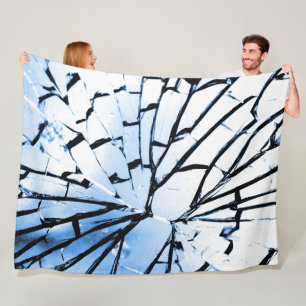 gebroken venster fleece deken