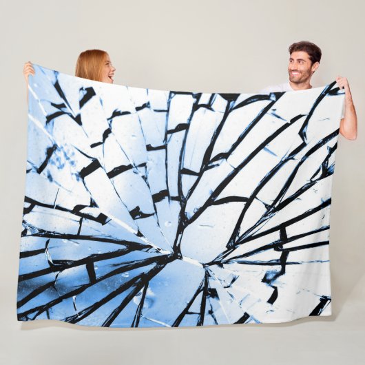 gebroken venster fleece deken (In situ)