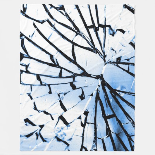 gebroken venster fleece deken (Voorkant)