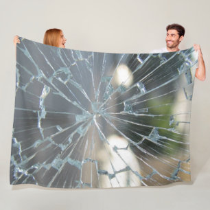 gebroken venster fleece deken