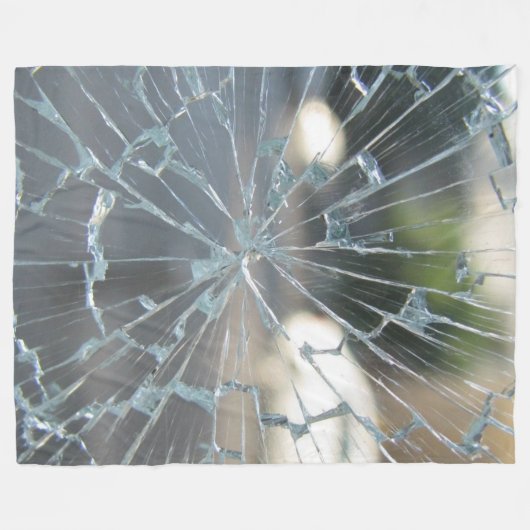 gebroken venster fleece deken (Voorkant (Horizontaal))
