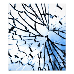 gebroken venster foto afdruk