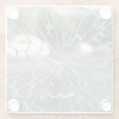 gebroken venster glazen onderzetter (Achterkant)