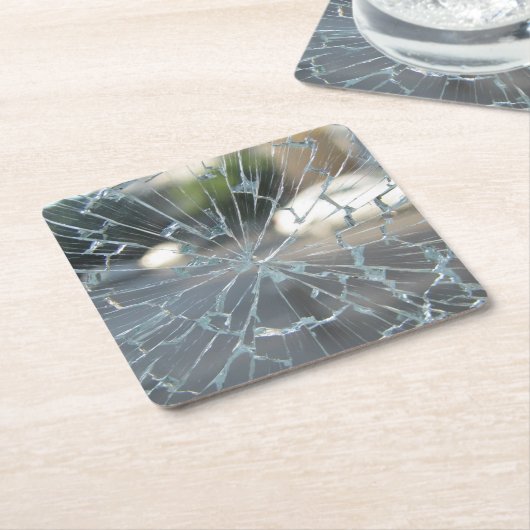 gebroken venster kartonnen onderzetters (Schuin)