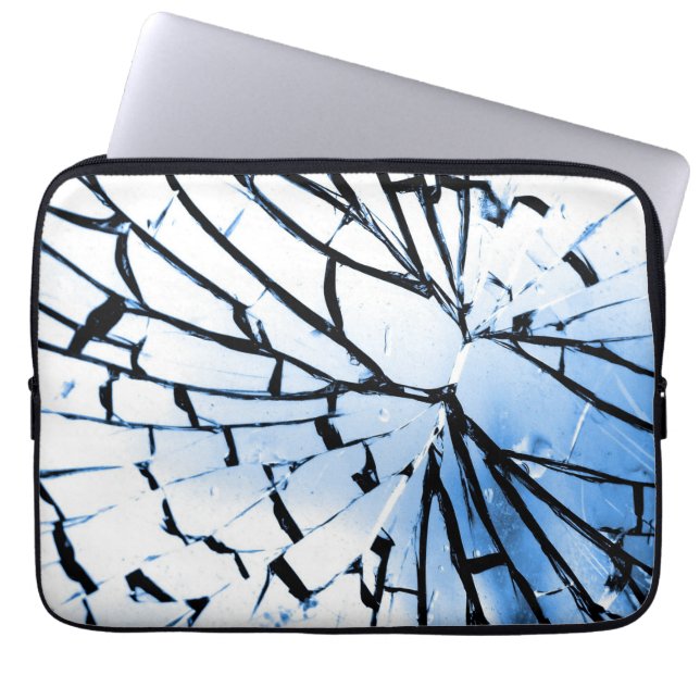 gebroken venster laptop sleeve (Voorkant)