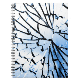 gebroken venster notitieboek