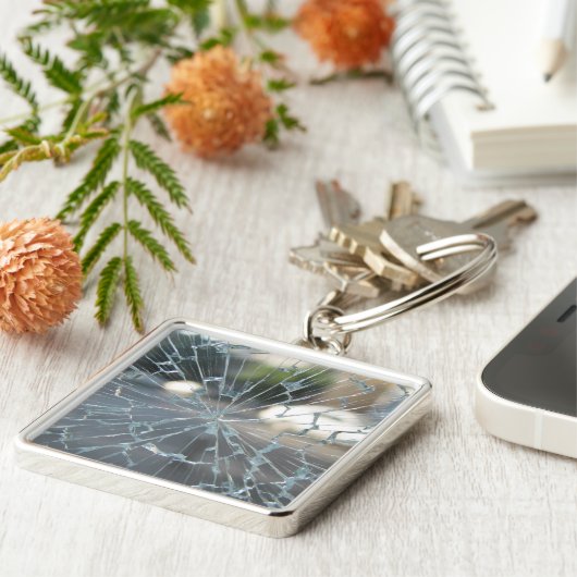 gebroken venster sleutelhanger (Zijkant)