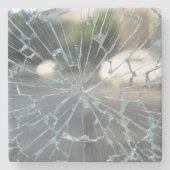 gebroken venster stenen onderzetter (Voorkant)