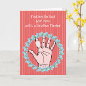 Gebroken vingers krijgen een goede Kaart met hand (Gele Bloem)