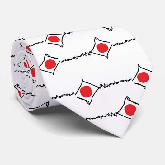 "Gebroken vlieger wit" Stropdas (Opgerold)