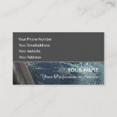 Gebroken voorruit voor deskundigen op het gebied v visitekaartje (Achterkant)