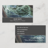 Gebroken voorruit voor deskundigen op het gebied v visitekaartje (Voorkant / Achterkant)