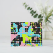 Gebroken vormen abstract ontwerp briefkaart (Staand voorkant)