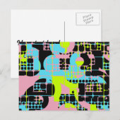 Gebroken vormen abstract ontwerp briefkaart (Voorkant / Achterkant)