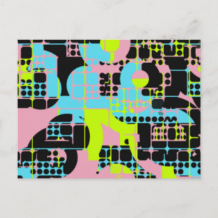 Gebroken vormen abstract ontwerp briefkaart