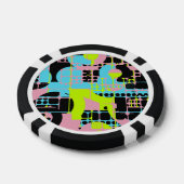 Gebroken vormen abstract ontwerp pokerchips (Enkel)