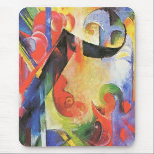 Gebroken vormen door Franz Marc, Vintage Abstracte Muismat