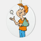 Gebroken wapenspeler keramisch ornament (Links)