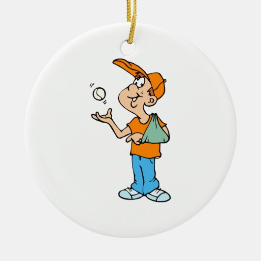 Gebroken wapenspeler keramisch ornament (Voorkant)