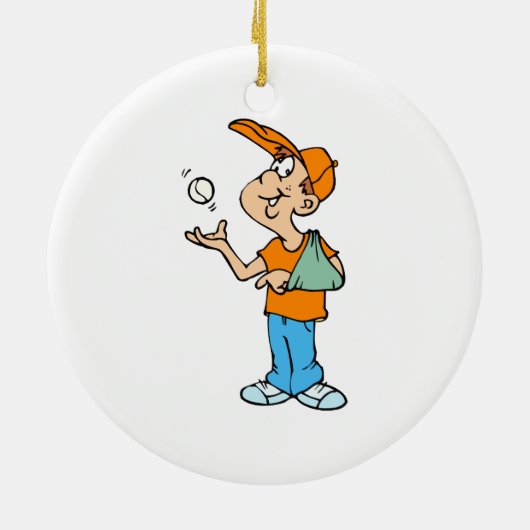 Gebroken wapenspeler keramisch ornament (Achterkant)