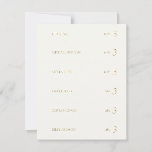 Gebroken wit | Blue Ribbon Plaats Naam Escort Kaar Notitiekaartje (Voorkant)