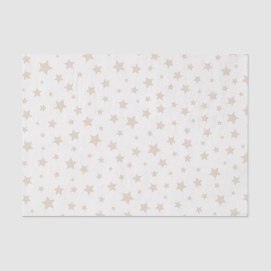 GEBROKEN WIT & BRUIN NEUTRALE TINTEN VAN STERREN TISSUEPAPIER (Voorkant)