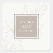 gebroken wit | Chic Floral Label (Voorkant)