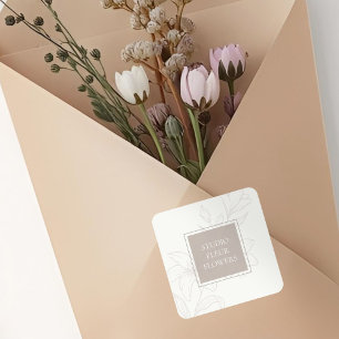gebroken wit Chic Floral Label