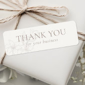 gebroken wit | Chic Floral Minimal Verpakking Labe Etiket