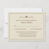 Gebroken wit en bruin Western RSVP (MET MENU-ITEMS (Voorkant)