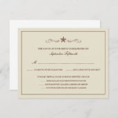 Gebroken wit en bruin Western RSVP (MET MENU-ITEMS (Voorkant / Achterkant)