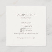 Gebroken wit en taupe | Chic Floral Label (Achterkant)